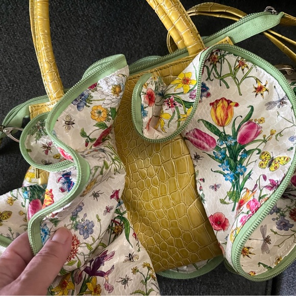 Floral Yellow Handbag - Picture 4 of 6
